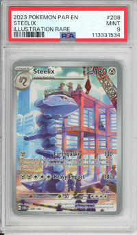 Pokemon Graded: Steelix 208/182 Paradox Rift (2023) IR Holo PSA 9