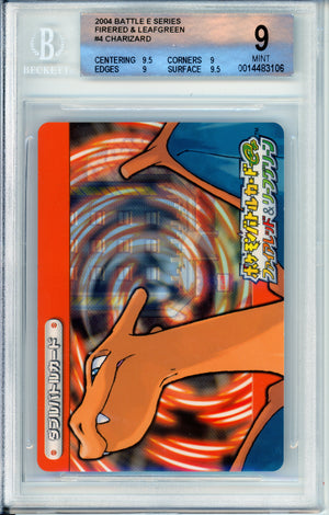Pokemon Graded: Charizard #4 Battle Series Firered & Leafgreen (2004) Beckett 9