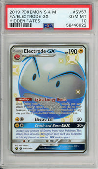 Pokemon Graded: Electrode GX SV57/SV94 Hidden Fates (2019) Full Art Holo PSA 10