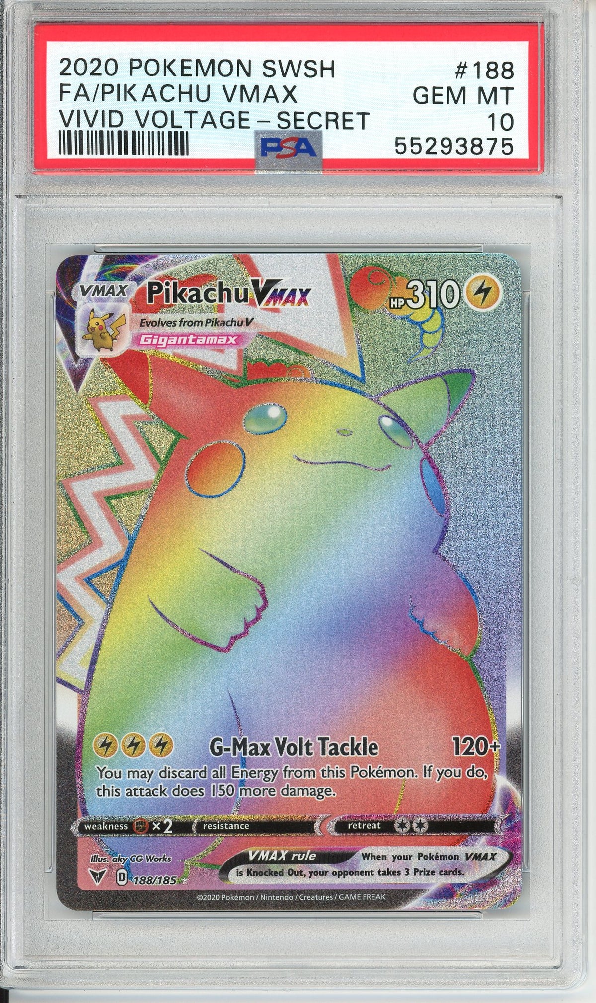 Pokemon Graded: Pikachu VMAX PSA 10