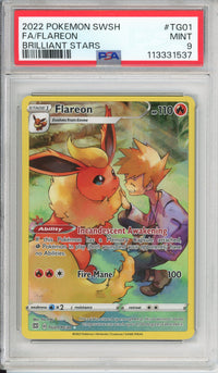 Pokemon Graded: Flareon TG01/TG30 Brilliant Stars (2022) Full Art PSA 9