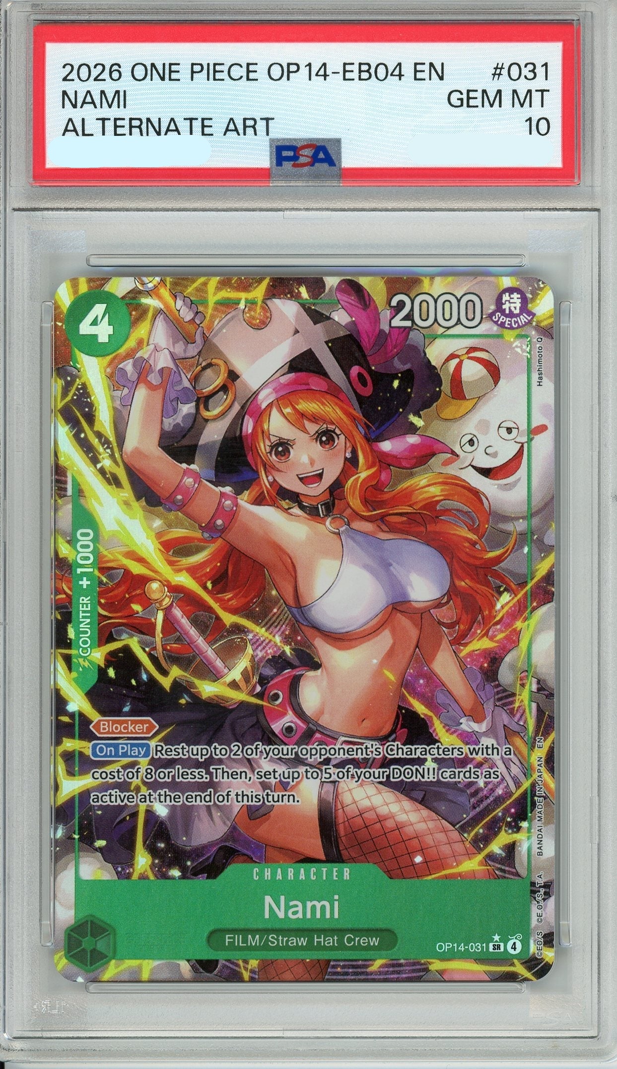 One Piece Graded: Nami OP14-031 Azure Sea's Seven Alternate Art