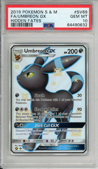 Pokemon Graded: Umbreon GX SV69/SV94 Hidden Fates (2019) Full Art Holo PSA 10