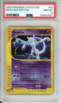 Pokemon Graded: Mewtwo 56/165 Expedition (2002) Reverse Foil PSA 8