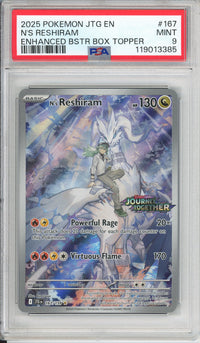 Pokemon Graded: N's Reshiram 167/159 Journey Together (2025) IR Holo PSA 9