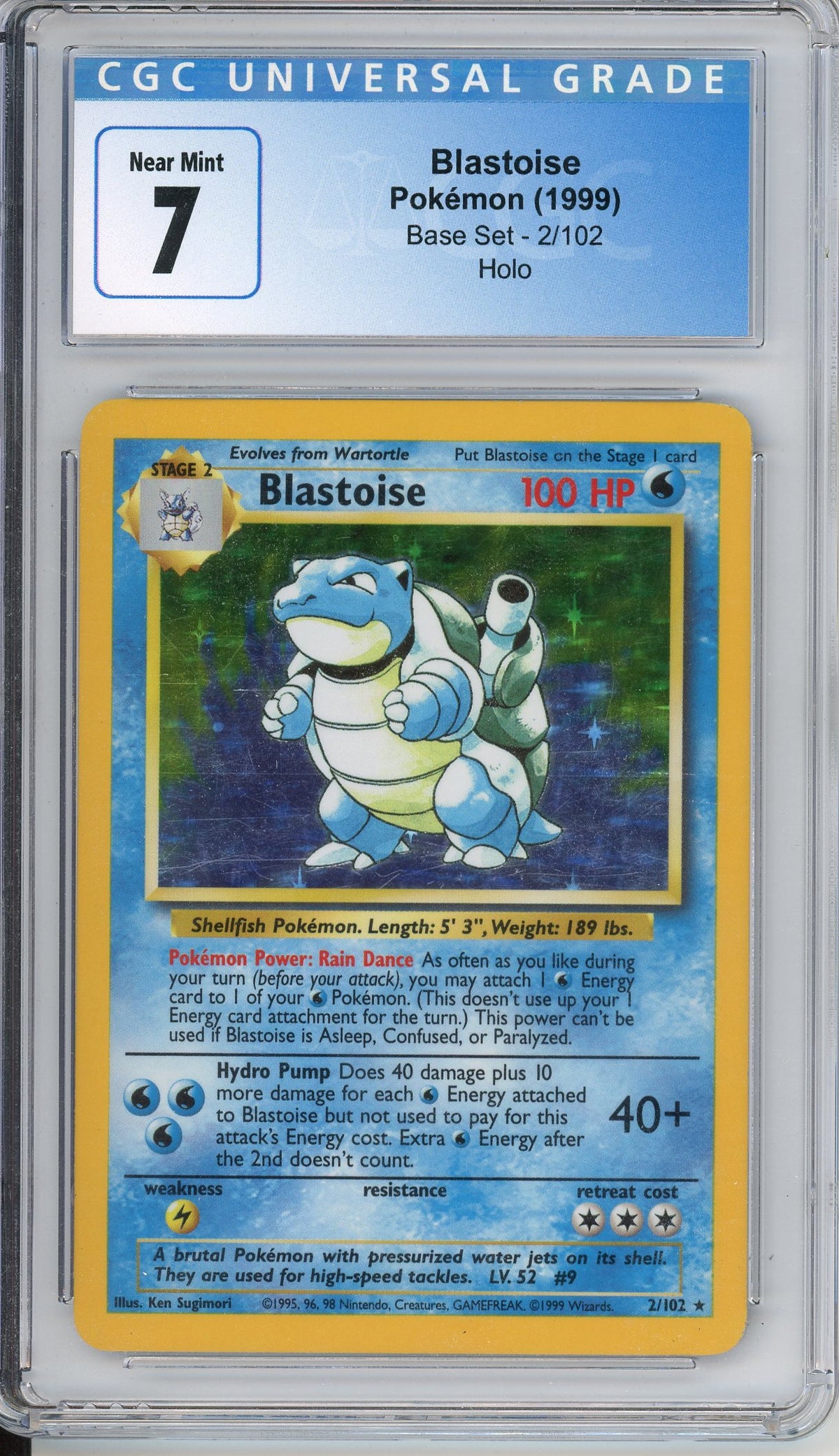 Pokemon Graded: Blastoise Base Set Holo CGC 7