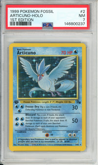 Pokemon Graded: Articuno 1st Edition 2/62 Fossil (1999) Holo PSA 7