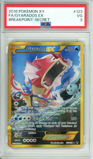 Pokemon Graded: Gyarados EX 123/122 Breakpoint (2016) Full Art PSA 3