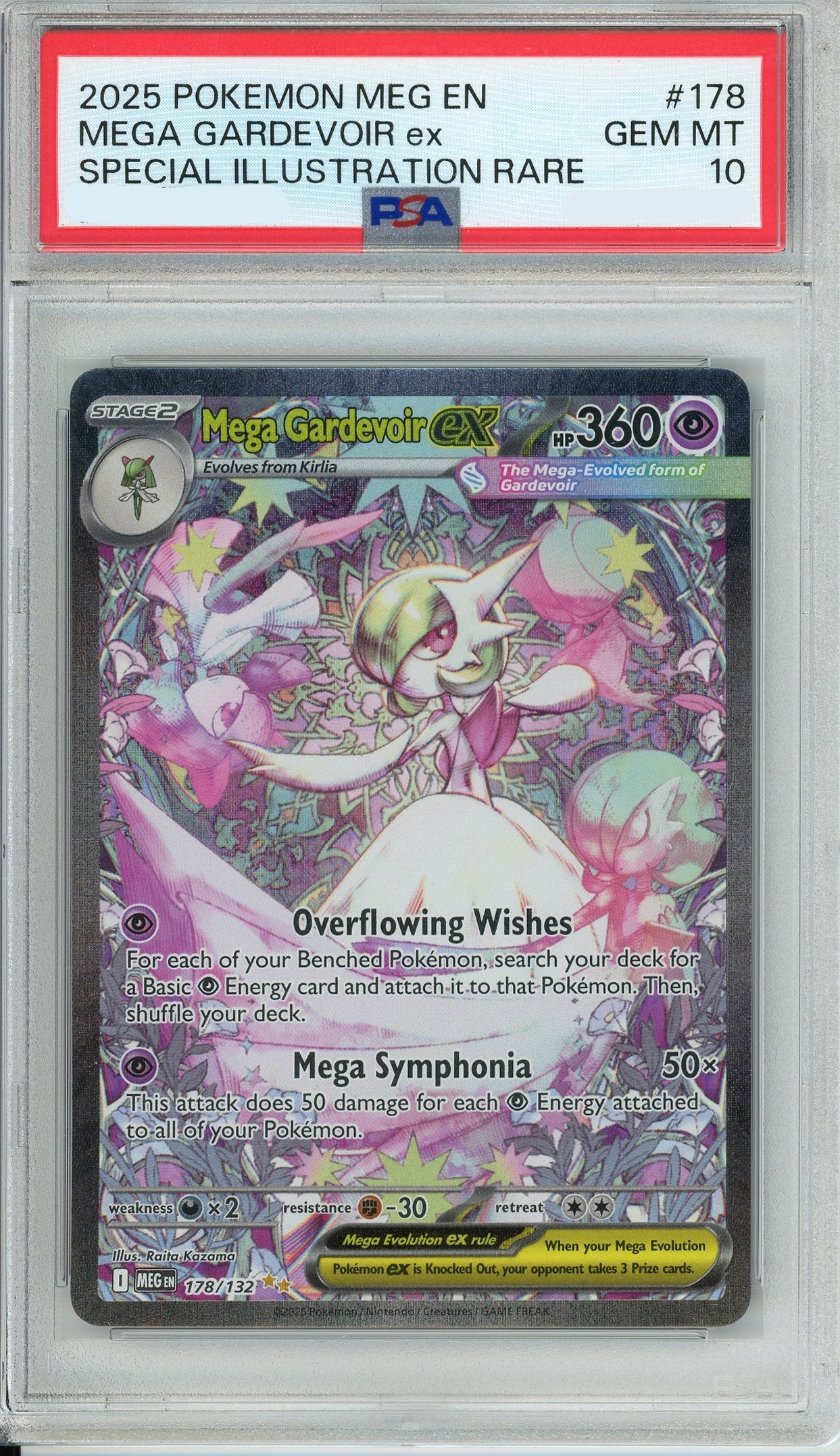 Pokemon Graded: Mega Gardevoir ex 178/132 Mega Evolution (2025