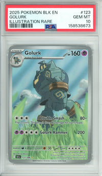 Pokemon Graded: Golurk 123/86 Black Bolt (2025) IR PSA 10