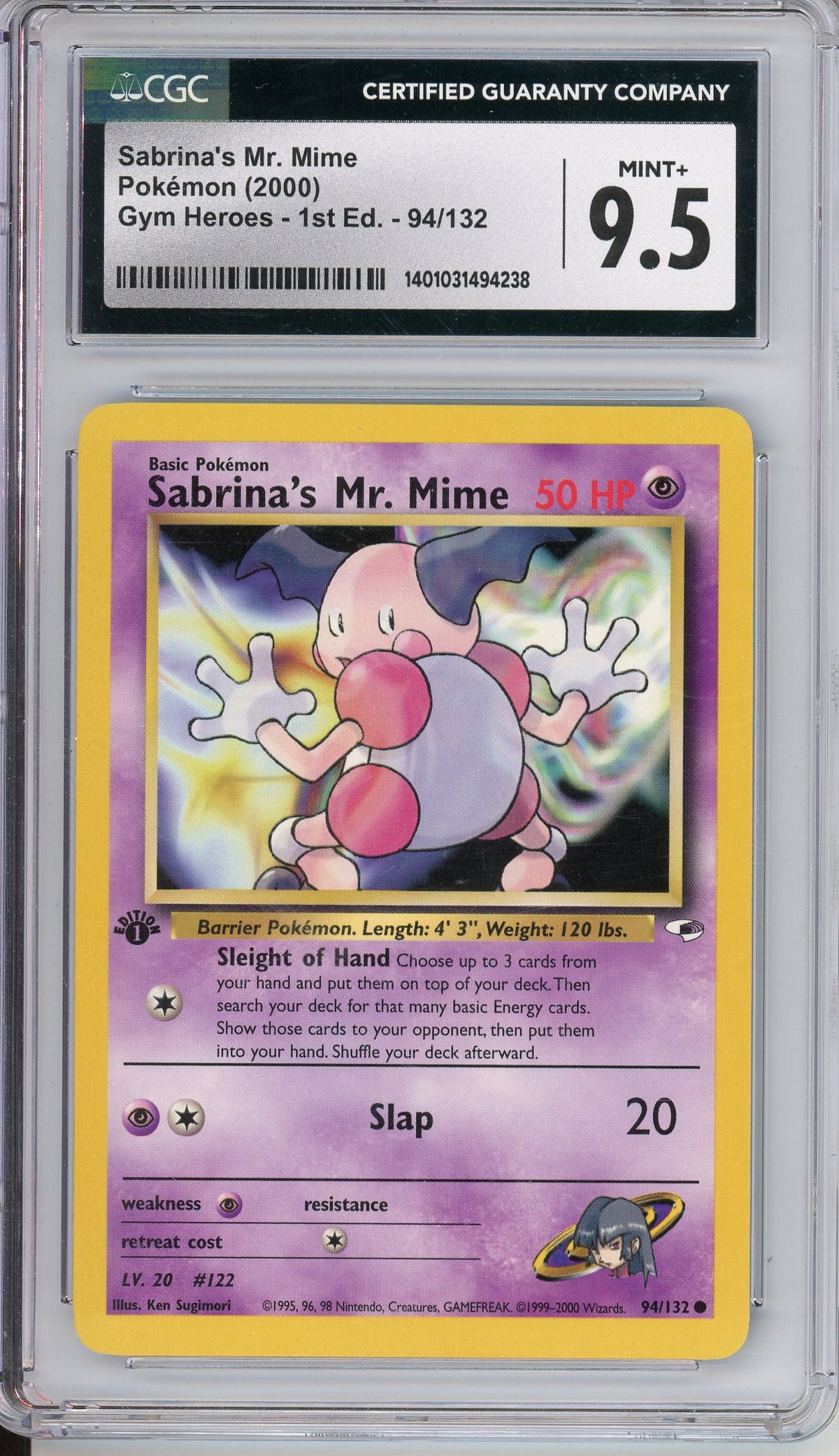 Pokemon Graded: Sabrina's Mr.Mime 1st Edition CGC 9.5