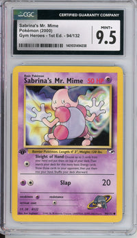 Pokemon Graded: Sabrina's Mr.Mime 1st Edition CGC 9.5