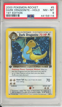 Pokemon Graded: Dark Dragonite 1st Edition 5/82 Team Rocket (2000) Holo PSA 8