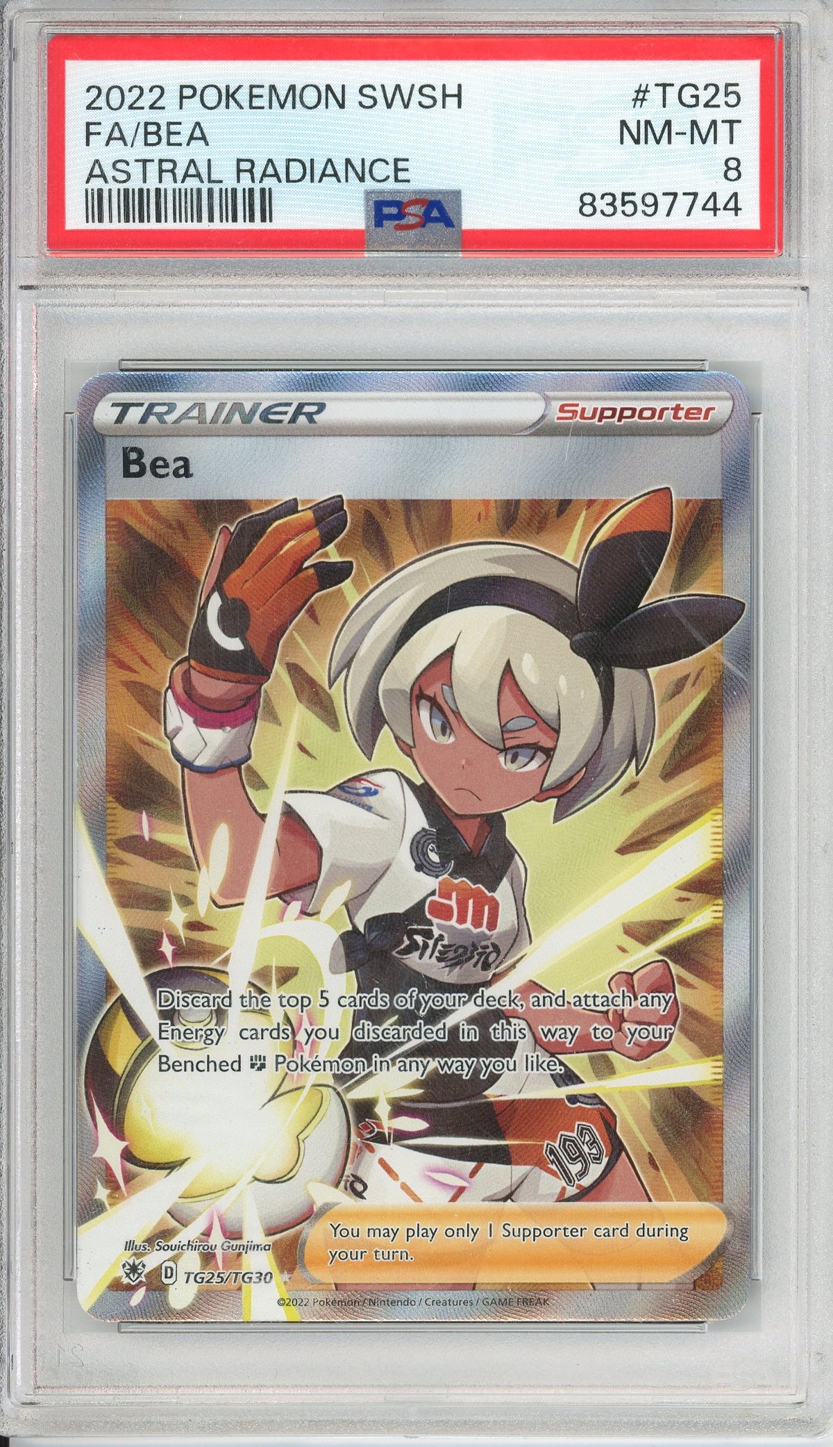 Pokemon Graded: Bea Trainer PSA 8