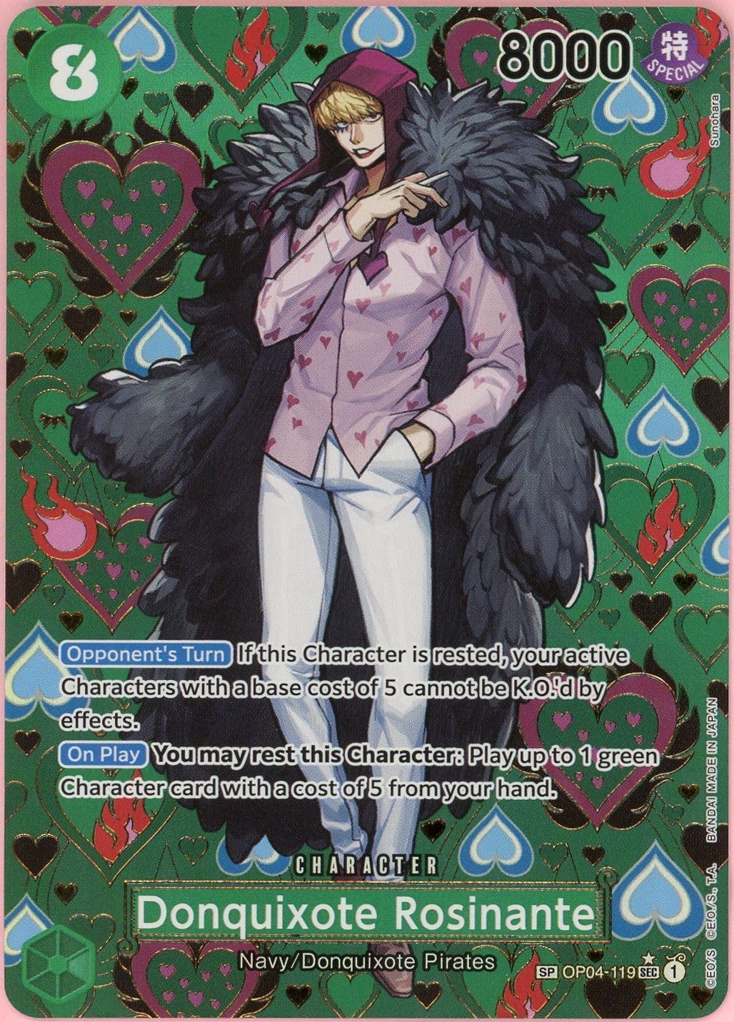 One Piece Single: Donquixote Rosinante Alt Art OP04-119 Emperors in the New World NM/LP