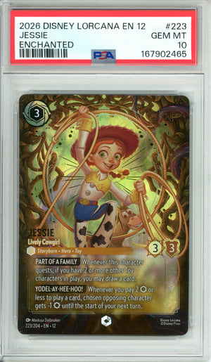 Lorcana Graded: Jessie Lively Cowgirl 223/204 Enchanted (2026) PSA 10