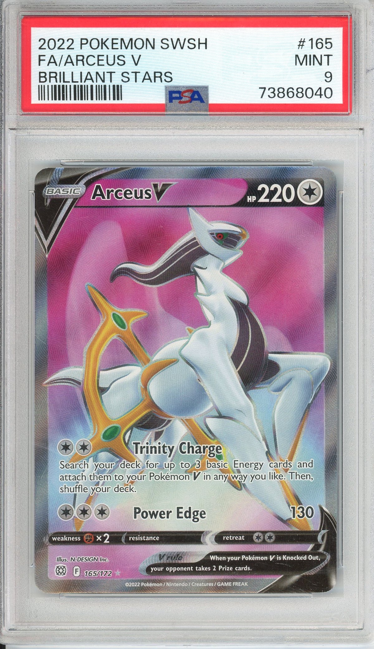 Pokemon Graded: Arceus V PSA 9