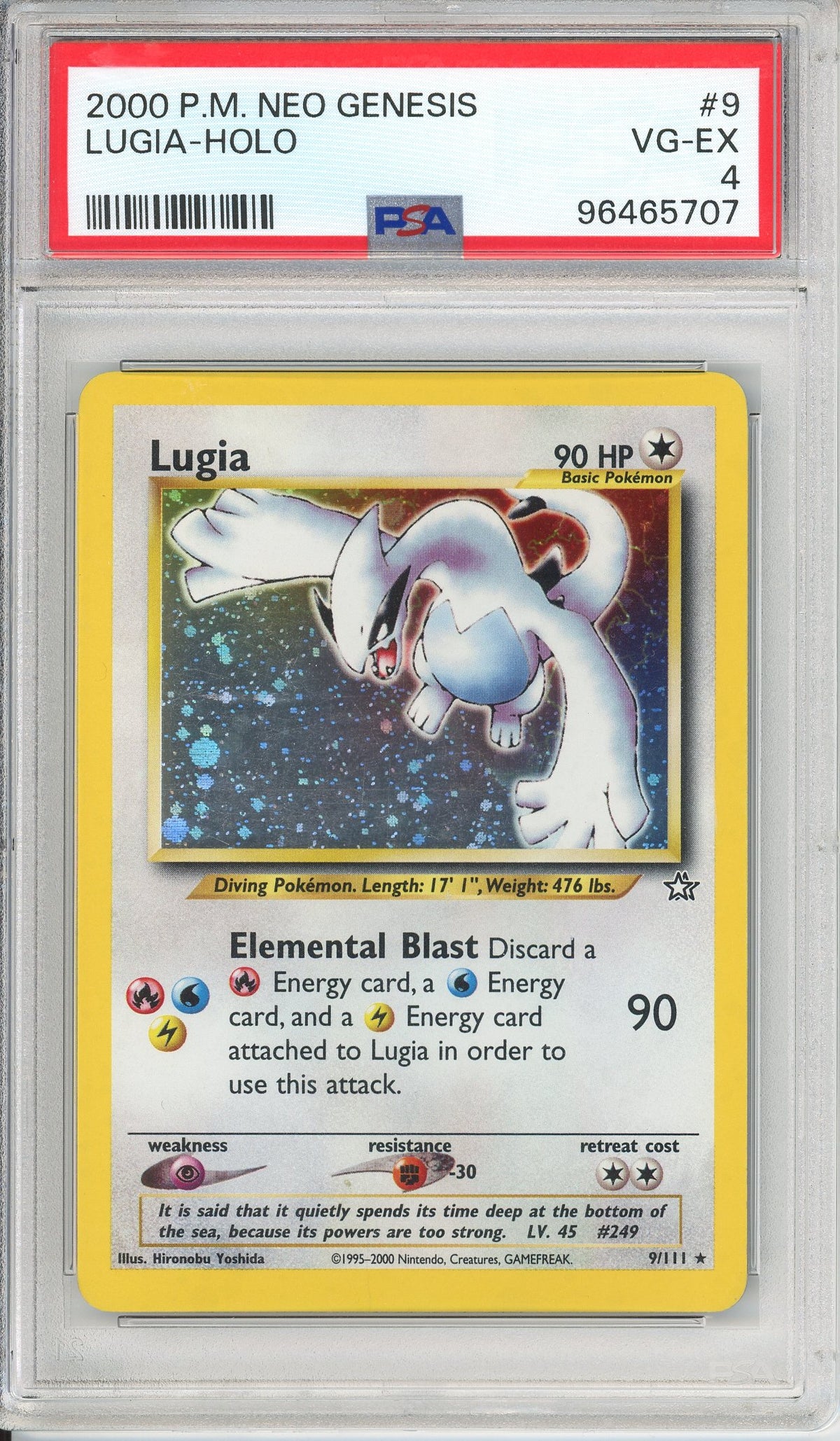 Pokemon Graded: Lugia 9/111 Neo Genesis (2000) Holo PSA 4