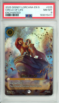 Lorcana Graded: Circle of Life 225/204 Enchanted (2025) PSA 8