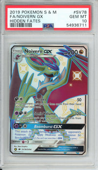 Pokemon Graded: Noivern GX SV78/SV94 Hidden Fates (2019) Full Art Holo PSA 10