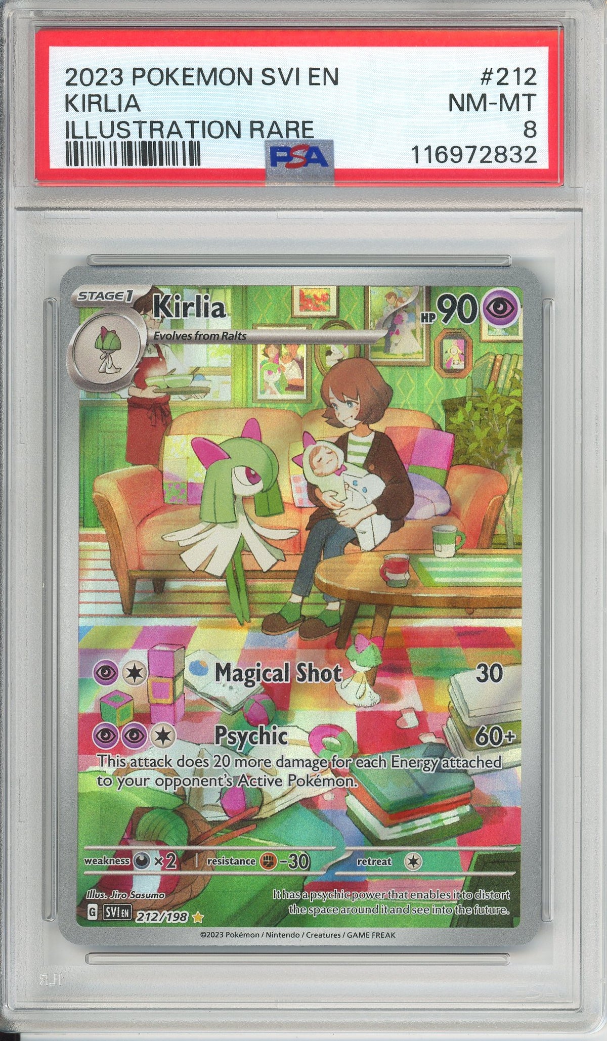 Pokemon Graded: Kirlia 212/198 Scarlet & Violet (2023) PSA 8