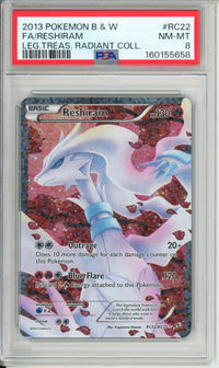 Pokemon Graded: Reshiram RC22/RC25 Legendary Treasures Radiant (2013) PSA 8