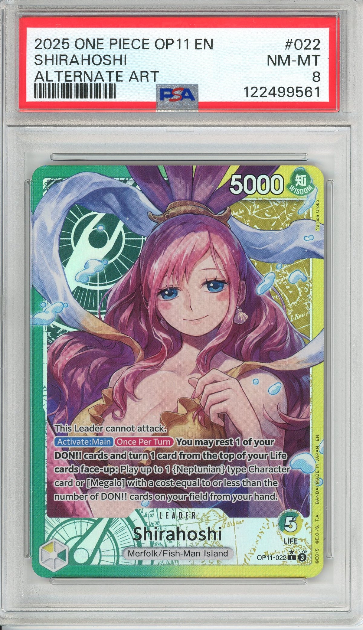 One Piece Graded: Shirahoshi Alternate Art PSA 8