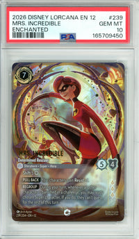 Lorcana Single: Mrs. Incredible Determined Rescuer 239/204 Enchanted (2026) PSA 10