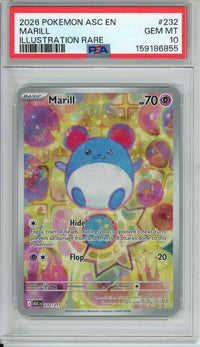 Pokemon Graded: Marill 232/217 Ascended Heroes (2026) IR PSA 10