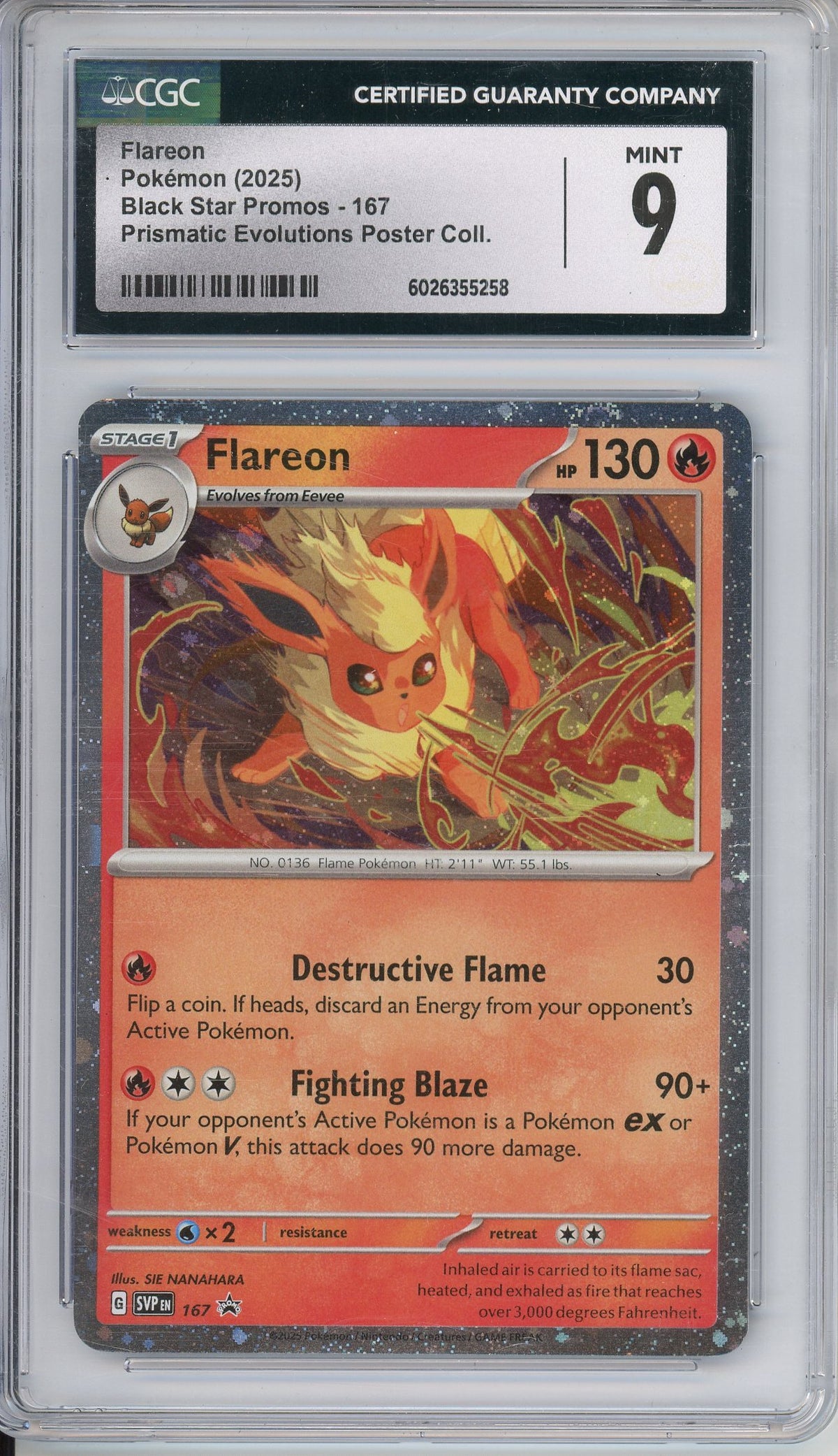 Pokemon Graded: Flareon Promo CGC 9