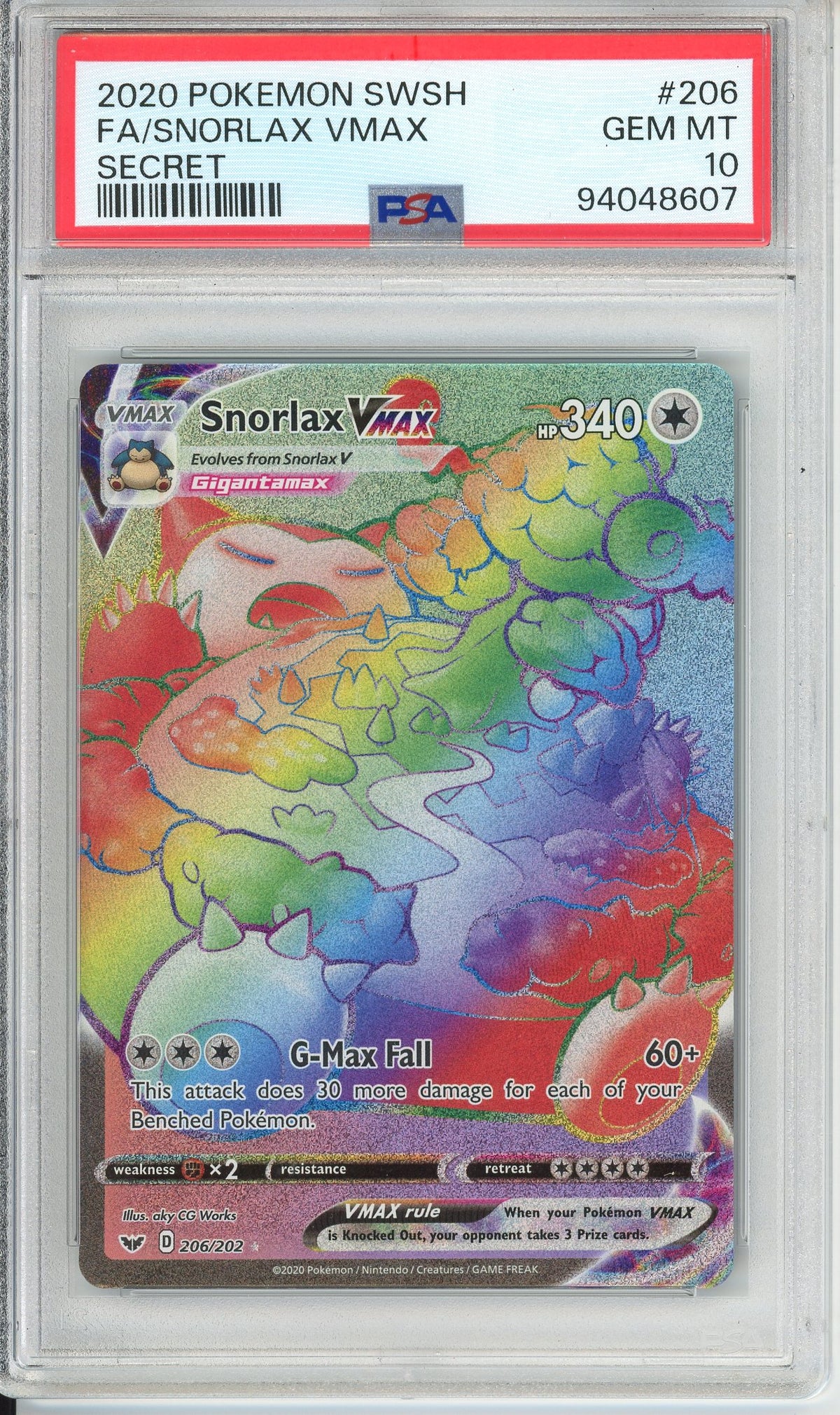 Pokemon Graded: Snorlax VMAX PSA 10