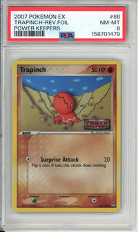 Pokemon Graded: Trapinch 68/108 Power Keepers (2007) Rev. Foil PSA 8