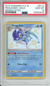 Pokemon Graded: Frogadier SV12/SV94 Hidden Fates (2019) Shiny Holo PSA 10