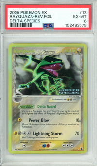 Pokemon Graded: Rayquaza 13/113 Delta Species (2005) Reverse Foil PSA 6