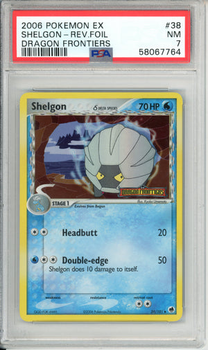 Pokemon Graded: Shelgon 38/101 Dragon Frontiers (2006) PSA 7