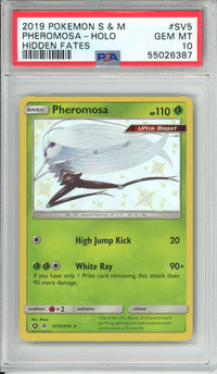 Pokemon Graded: Pheremosa SV5/SV94 Hidden Fates (2019) Shiny Holo PSA 10