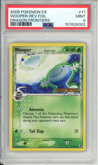 Pokemon Graded: Wooper 71/101 Dragon Frontiers (2006) Rev. Foil PSA 9