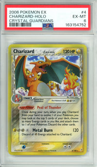 Pokemon Graded: Charizard 4/100 EX Crystal Gaurdians (2006) PSA 6