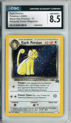 Pokemon Graded: Dark Persian #17 Nintendo Promo (2000) CGC 8.5