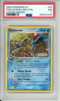Pokemon Graded: Tentacruel 45/92 Legend Marker (2006) Rev. Foil PSA 7