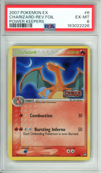Pokemon Graded: Charizard 6/108 Power Keepers (2007) Reverse Foil PSA 6