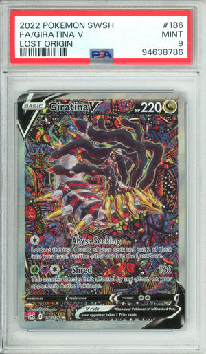 Pokemon Graded: Giratina 186/196 Lost Origin (2022) Full Art PSA 9
