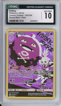Pokemon Graded: Koffing 243/236 Cosmic Eclipse (2019) SR CGC 10
