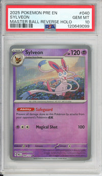 Pokemon Graded: Sylveon Master Ball 40/131 Prismatic Evolutions (2025) Reverse Holo PSA 10