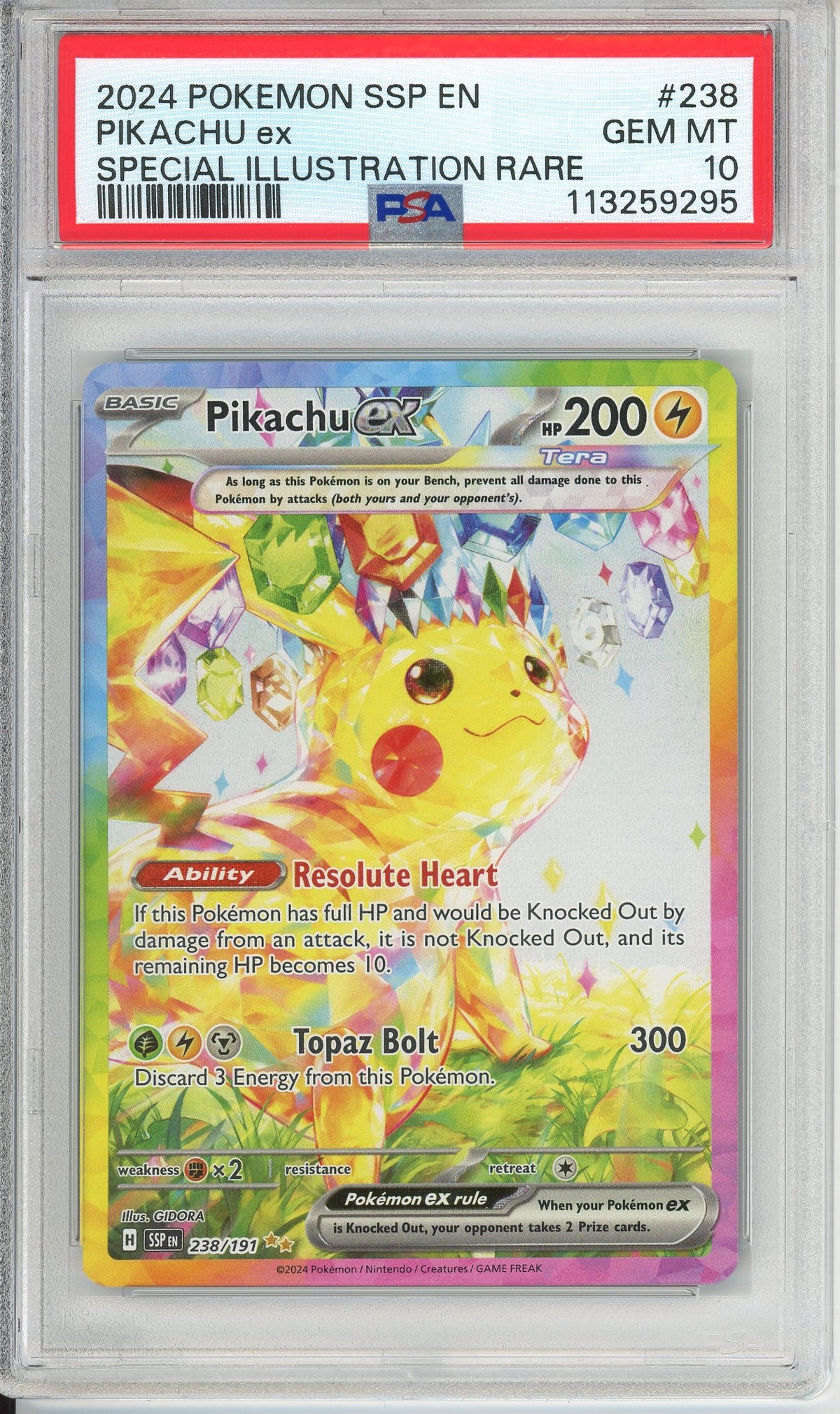 Pokemon Graded: Pikachu ex PSA 10