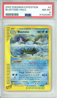 Pokemon Graded: Blastoise 4/165 Expedition (2002) Holo PSA 8