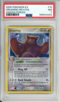 Pokemon Graded: Ursaring 18/115 Unseen Forces (2005) PSA 7
