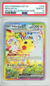 Pokemon Graded: Pikachu ex 238/191 Surging Sparks (2024) Holo PSA 10