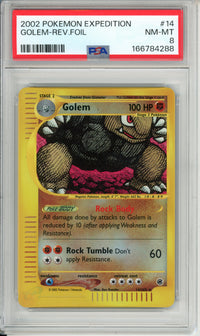 Pokemon Graded: Golem 14/165 Expedition (2002) Reverse Foil PSA 8
