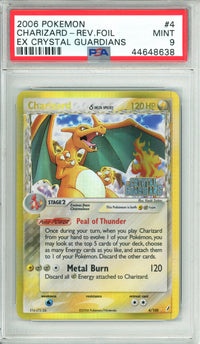 Pokemon Graded: Charizard 4/100 EX Crystal Gaurdians (2006) PSA 9